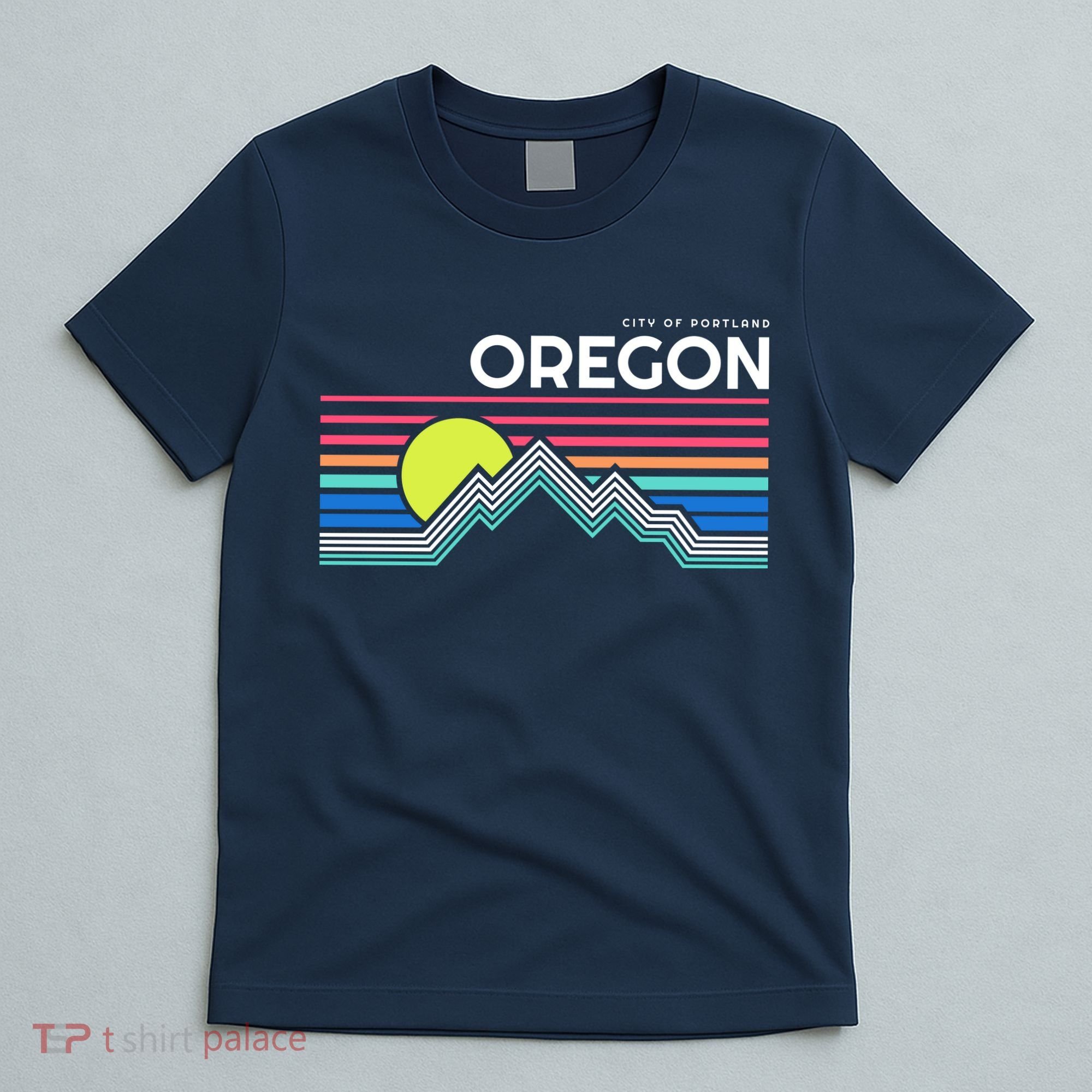 City Of Portland Oregon Retro Sunset T-Shirt