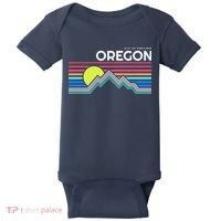 City Of Portland Oregon Retro Sunset Baby Bodysuit thumb 0