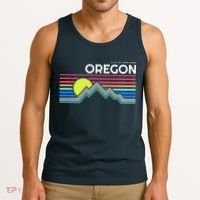 City Of Portland Oregon Retro Sunset Tank Top thumb 3