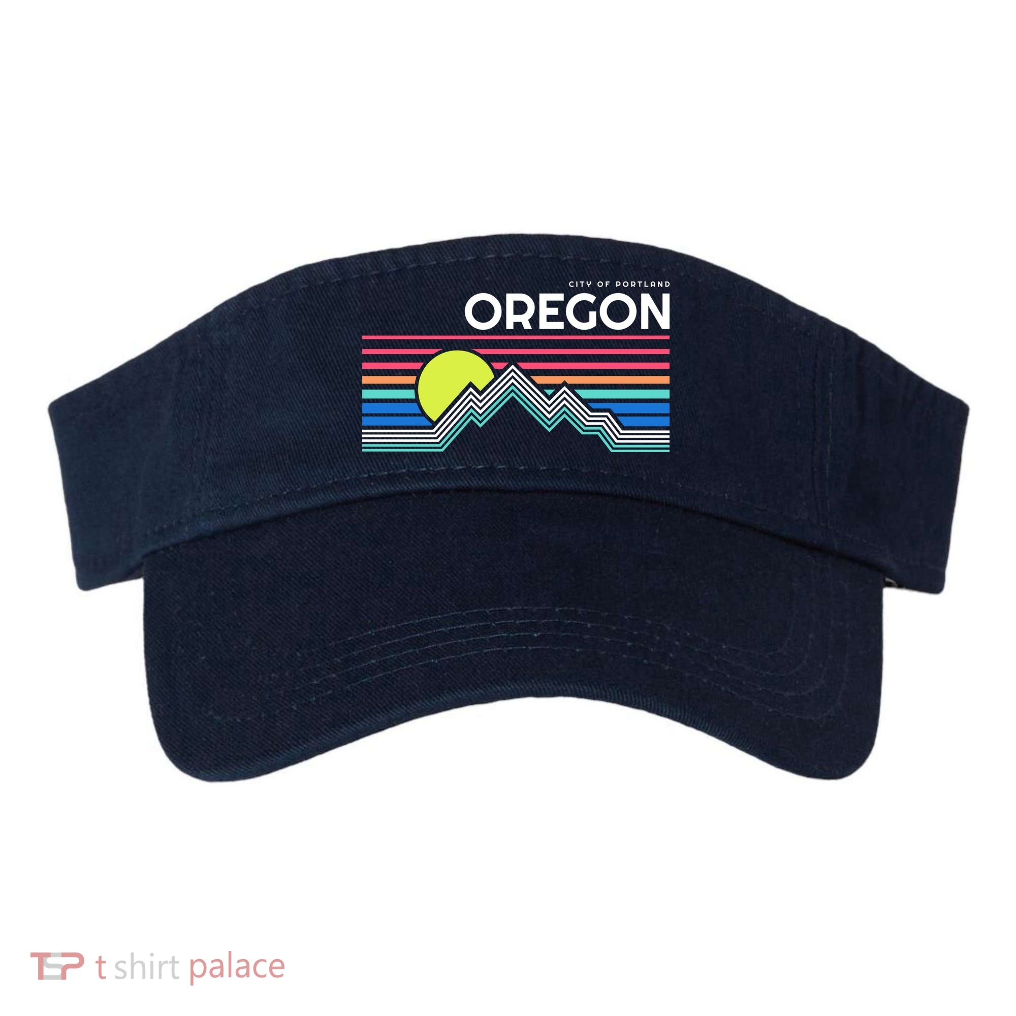 City Of Portland Oregon Retro Sunset Visor