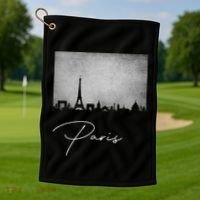 City Of Paris France Golf Towel thumb 1