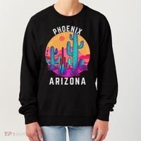 City Of Phoenix Arizona Tourist Cactus Desert Fun Sunset Women's Sweatshirt thumb 0