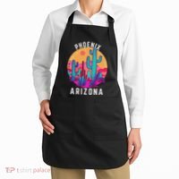 City Of Phoenix Arizona Tourist Cactus Desert Fun Sunset Apron thumb 2