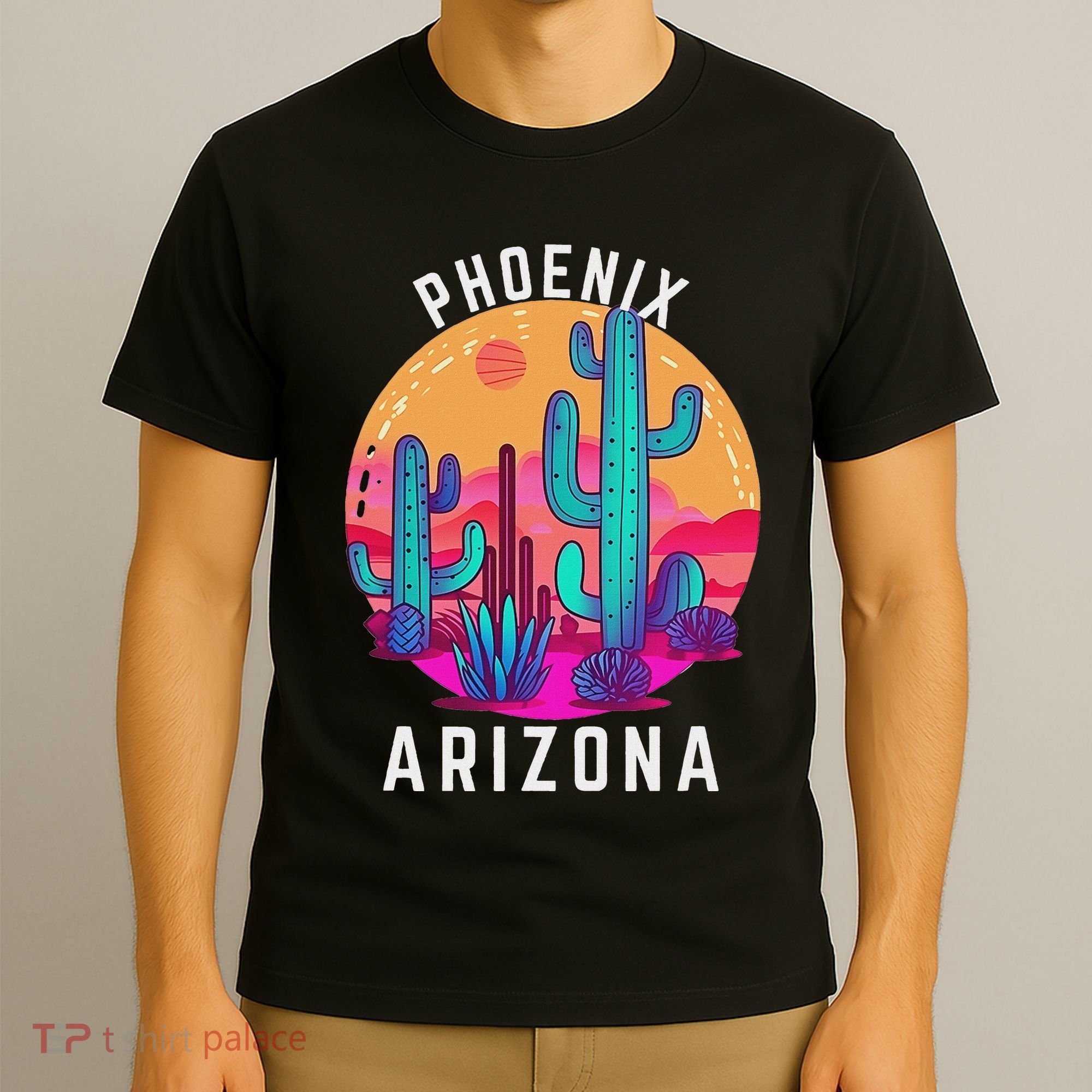 City Of Phoenix Arizona Tourist Cactus Desert Fun Sunset T-Shirt