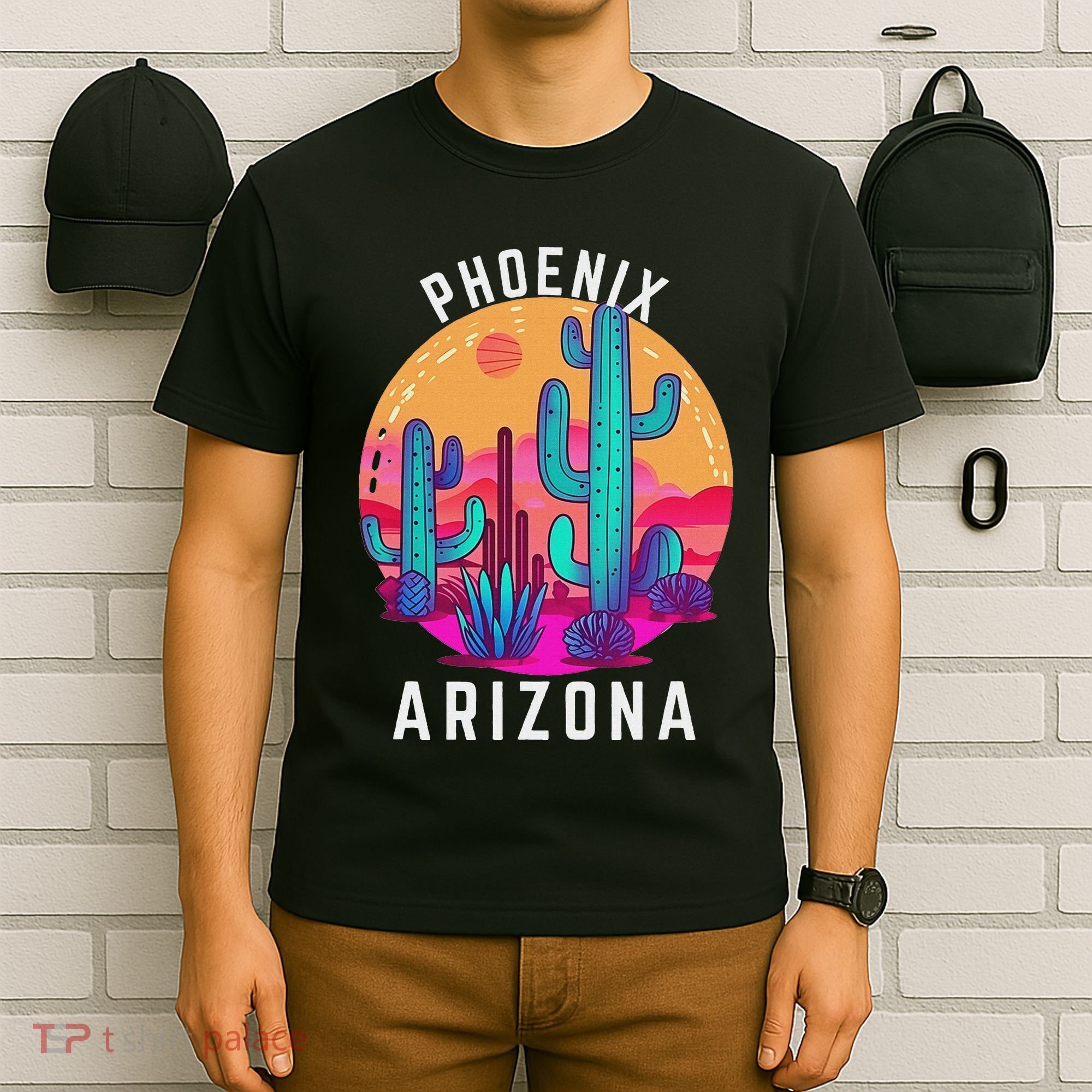City Of Phoenix Arizona Tourist Cactus Desert Fun Sunset T-Shirt