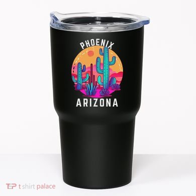 City Of Phoenix Arizona Tourist Cactus Desert Fun Sunset Tumbler