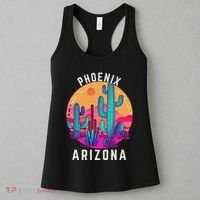 City Of Phoenix Arizona Tourist Cactus Desert Fun Sunset Women's Tank Top thumb 3