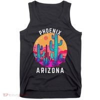 City Of Phoenix Arizona Tourist Cactus Desert Fun Sunset Tank Top thumb 0