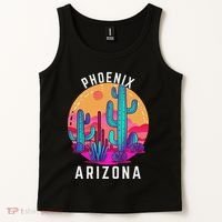 City Of Phoenix Arizona Tourist Cactus Desert Fun Sunset Tank Top thumb 2