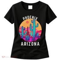 City Of Phoenix Arizona Tourist Cactus Desert Fun Sunset Women's T-Shirt thumb 0