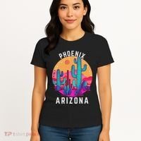 City Of Phoenix Arizona Tourist Cactus Desert Fun Sunset Women's T-Shirt thumb 4