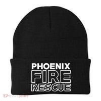 City Of Phoenix Fire Rescue Arizona Firefighter Gift Beanie thumb 0
