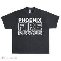 City Of Phoenix Fire Rescue Arizona Firefighter Gift Urban Oversized Heavyweight T-Shirt thumb 0