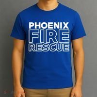 City Of Phoenix Fire Rescue Arizona Firefighter Gift T-Shirt thumb 3