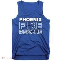 City Of Phoenix Fire Rescue Arizona Firefighter Gift Tank Top thumb 0