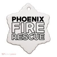 City Of Phoenix Fire Rescue Arizona Firefighter Gift Ceramic Ornament thumb 0
