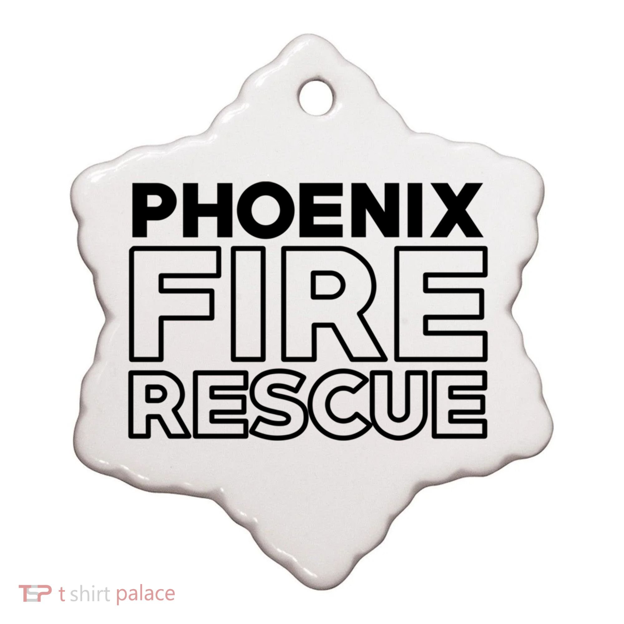 City Of Phoenix Fire Rescue Arizona Firefighter Gift Ceramic Ornament