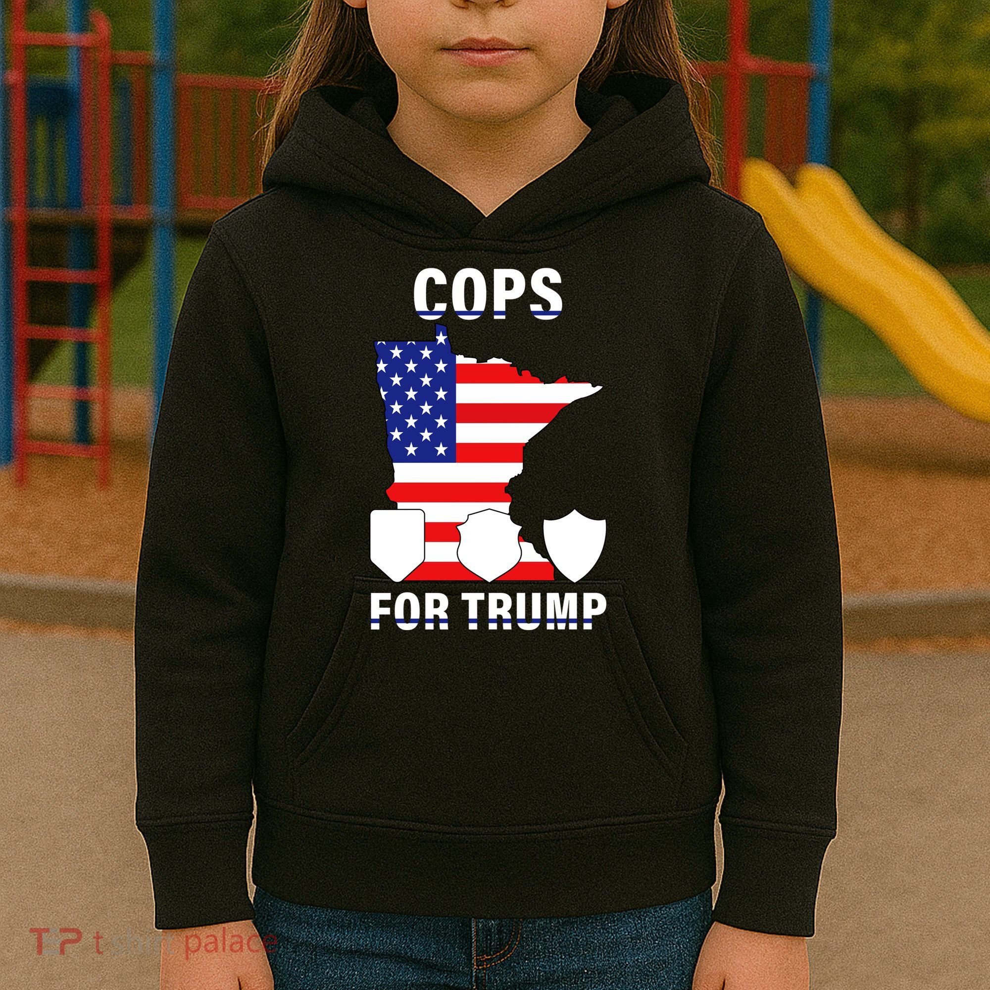 Cops For Trump Kids Hoodie