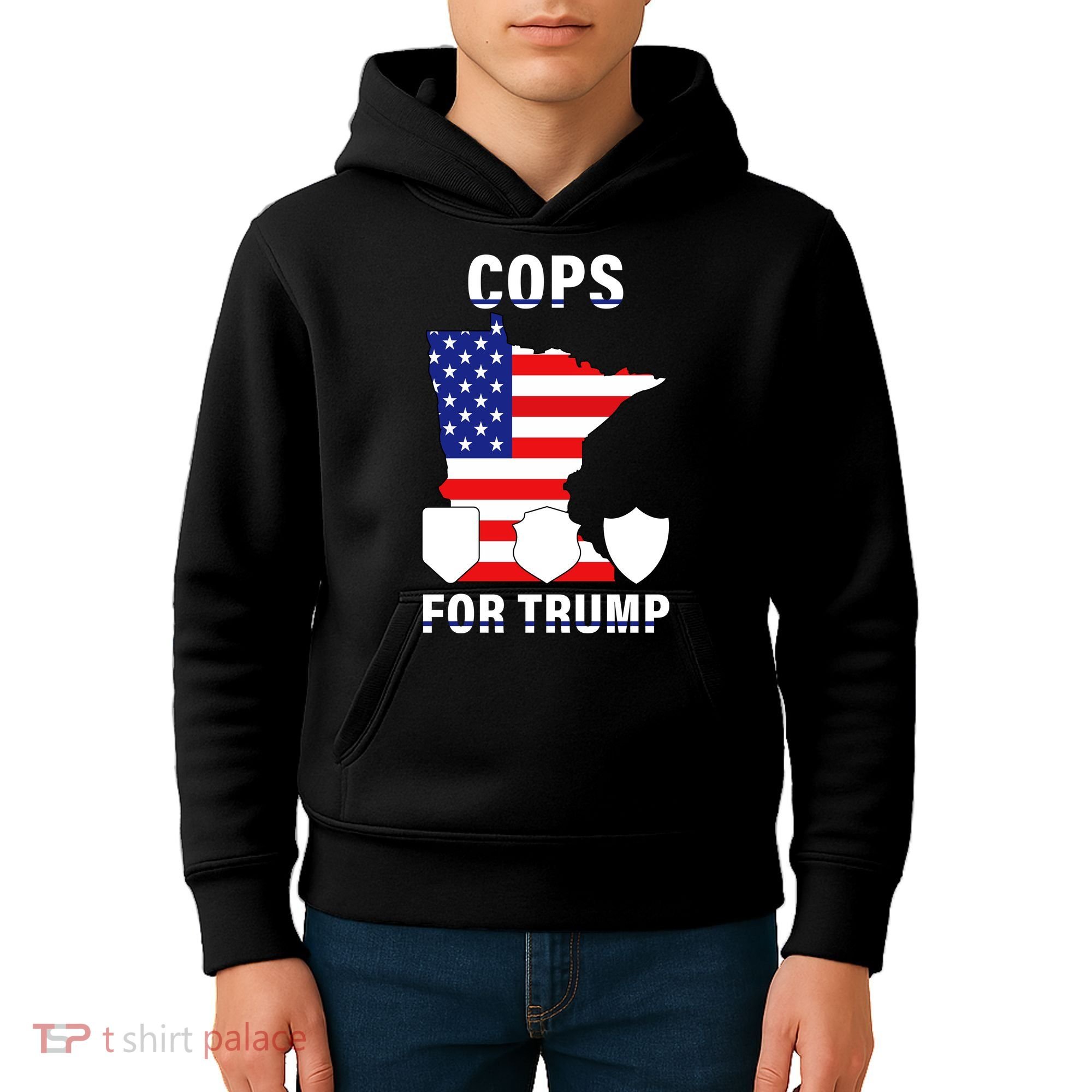 Cops For Trump Kids Hoodie