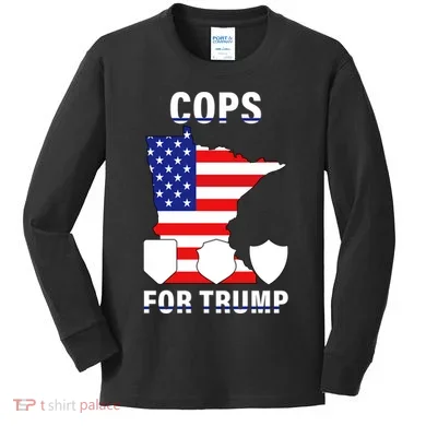 Cops For Trump Kids Long Sleeve Shirt