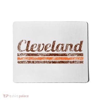 Cleveland Ohio Retro Vintage Weathered Stripe Throwback Mousepad