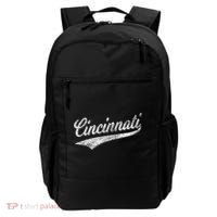 Cincinnati Ohio Retro Script Sports Jersey Flag Backpack thumb 0