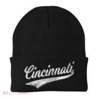 Cincinnati Ohio Retro Script Sports Jersey Flag Beanie thumb 0