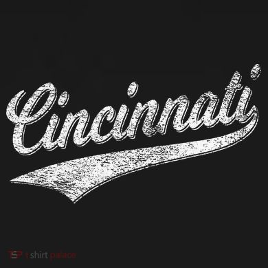 Cincinnati Ohio Retro Script Sports Jersey Flag Ladies Essential Flowy Tank