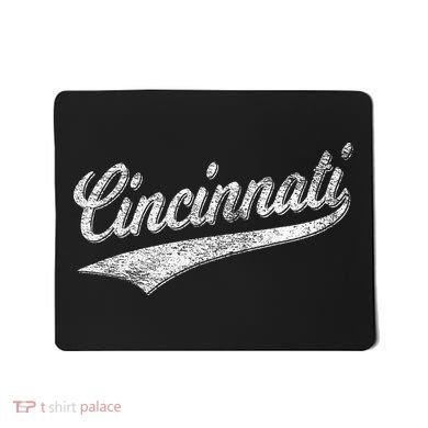 Cincinnati Ohio Retro Script Sports Jersey Flag Mousepad