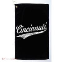 Cincinnati Ohio Retro Script Sports Jersey Flag Golf Towel thumb 0