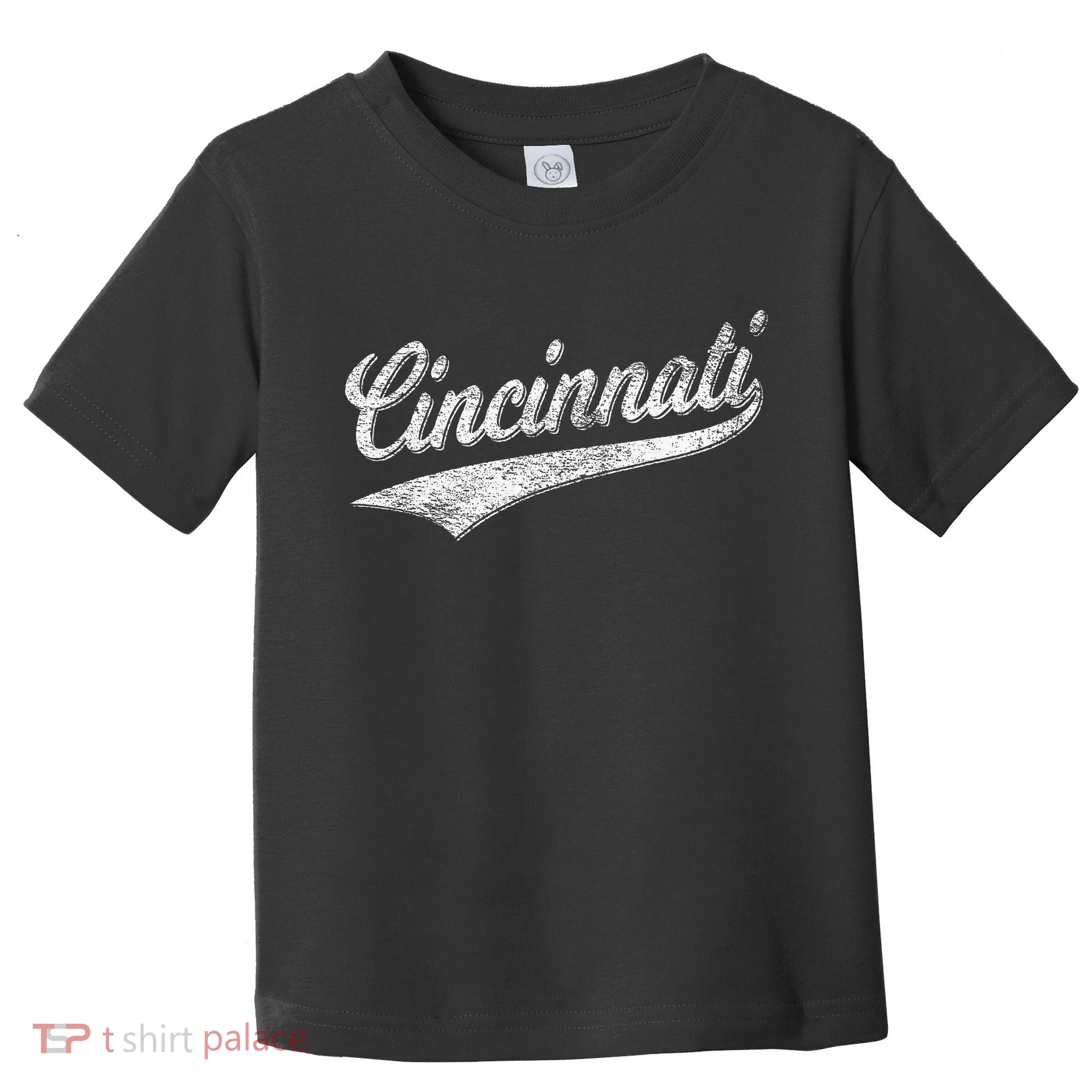 Cincinnati Ohio Retro Script Sports Jersey Flag Toddler T-Shirt