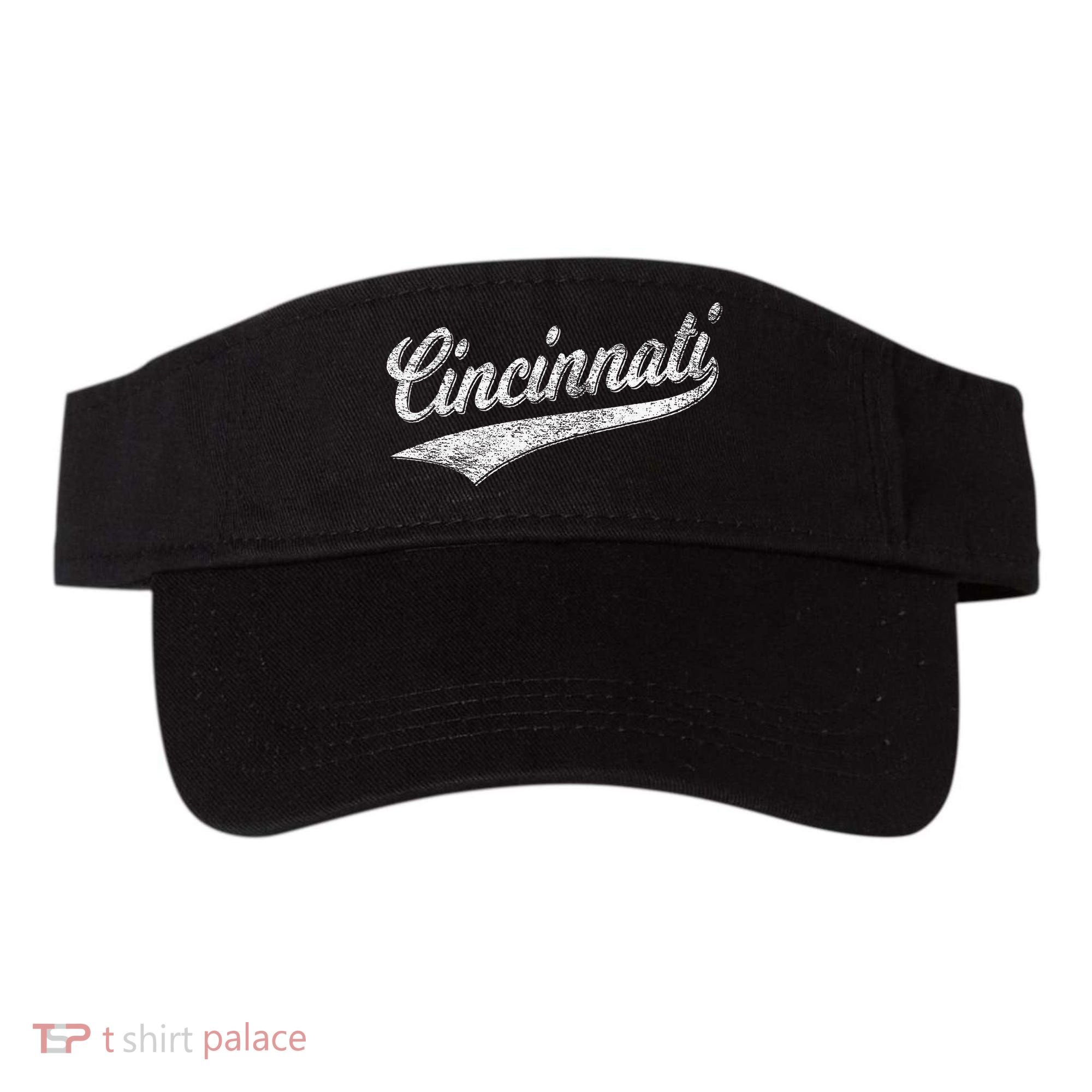 Cincinnati Ohio Retro Script Sports Jersey Flag Visor