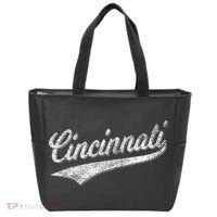 Cincinnati Ohio Retro Script Sports Jersey Flag Tote Bag thumb 0