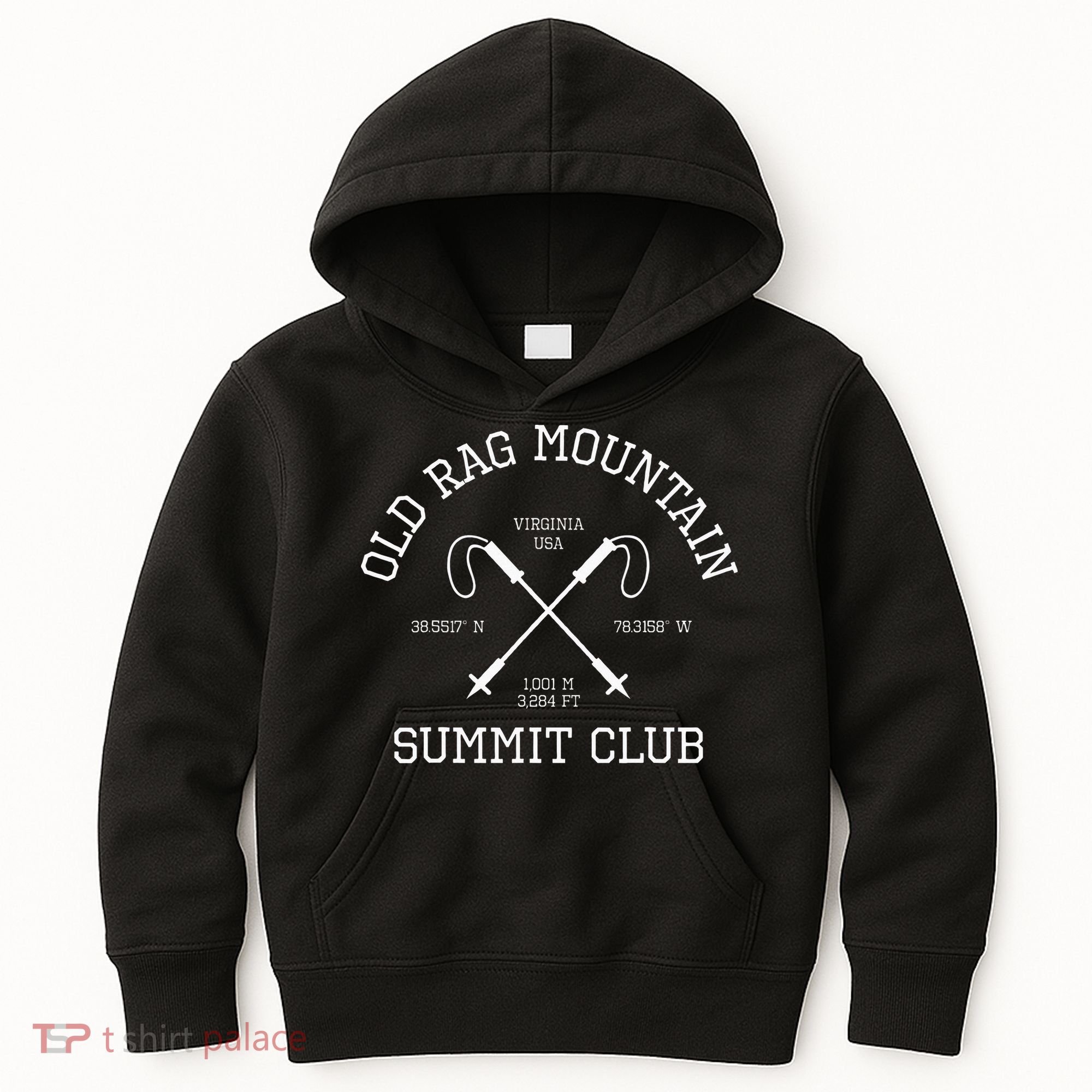 Climbed Old Rag Mountain Summit Club Hike Virginia Usa Kids Hoodie