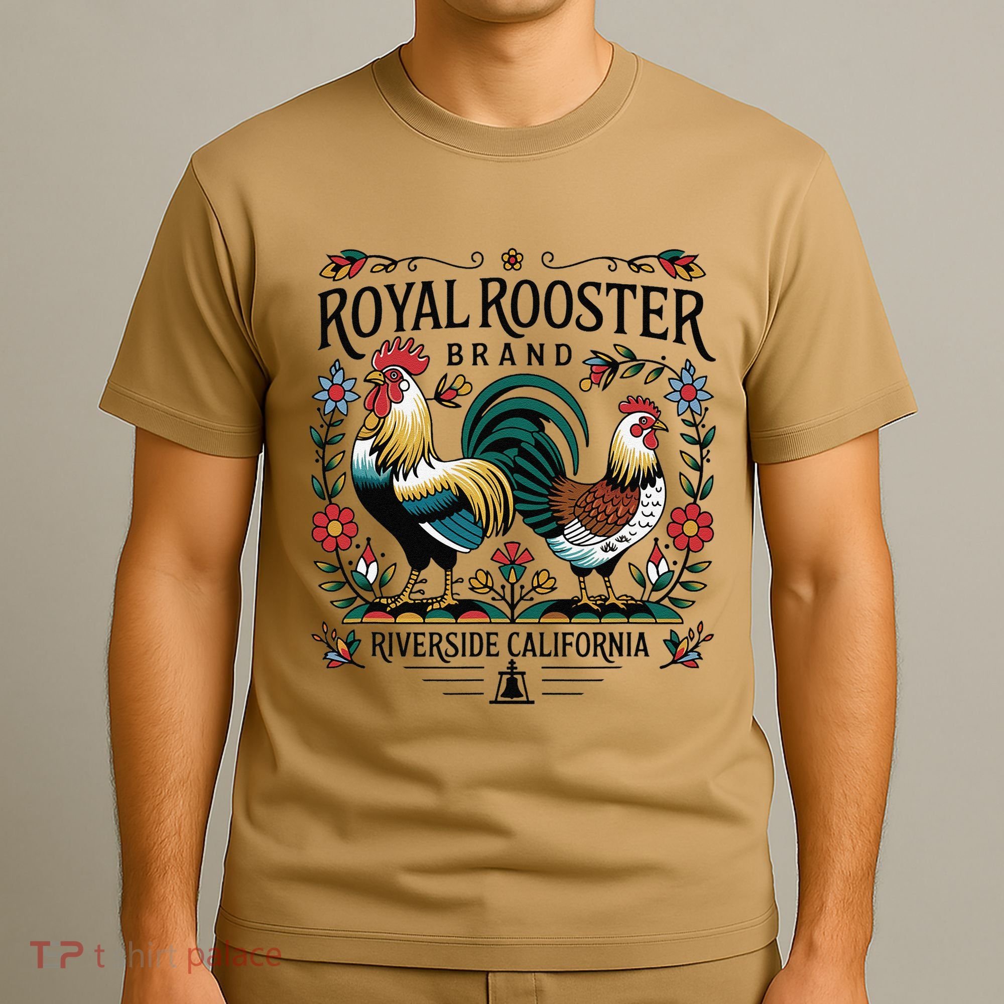 City Of Riverside California Royal Rooster Brand T-Shirt