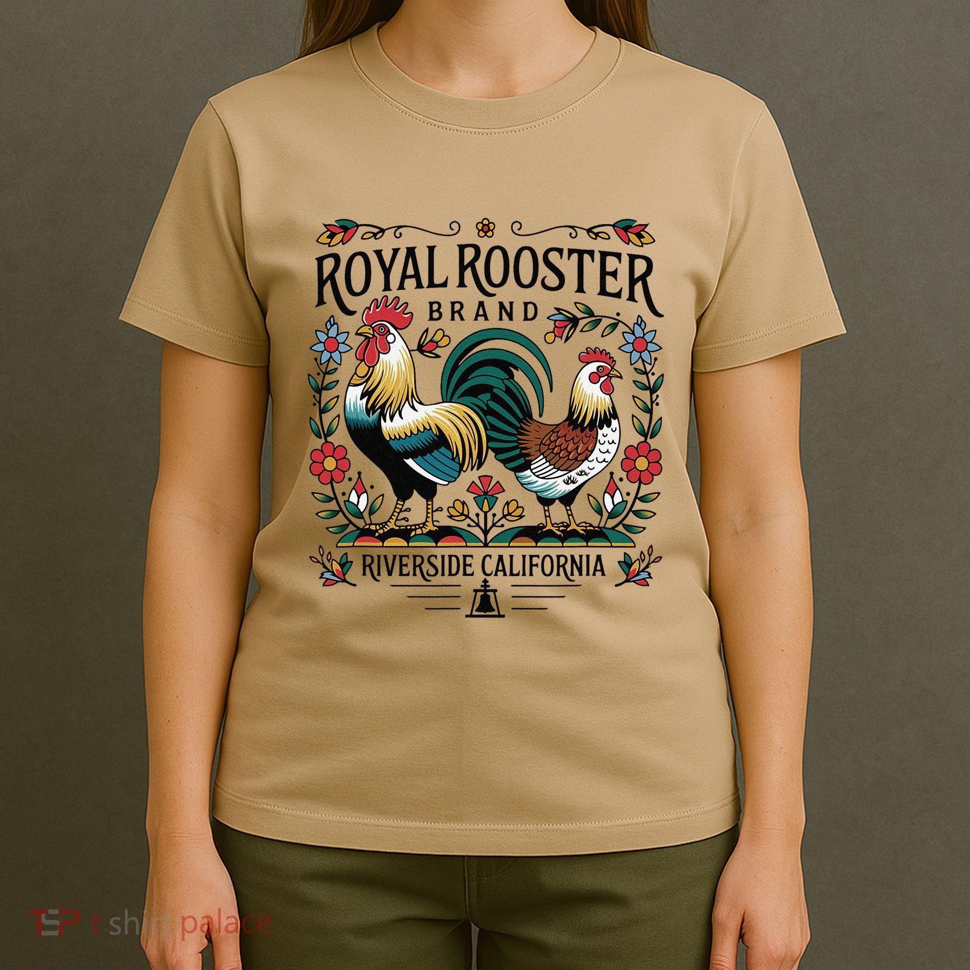 City Of Riverside California Royal Rooster Brand T-Shirt