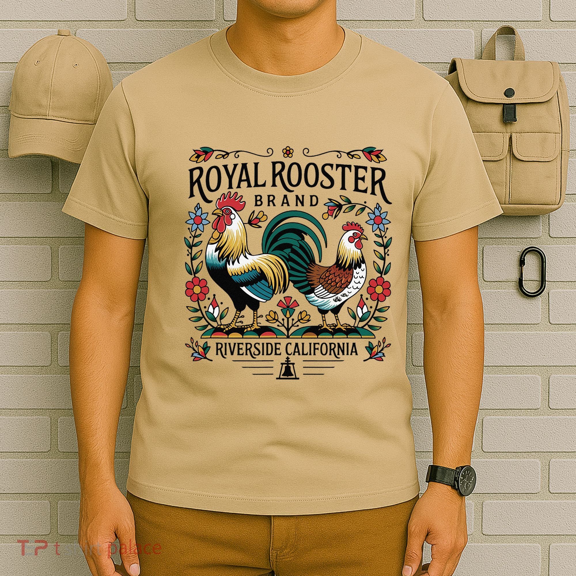 City Of Riverside California Royal Rooster Brand T-Shirt