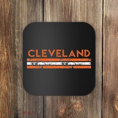 Cleveland Ohio Retro Vintage Weathered Coaster