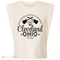 Cleveland Ohio Rock And Roll Capital Est 1796 Souvenir Garment-Dyed Women's Muscle Tee thumb 0