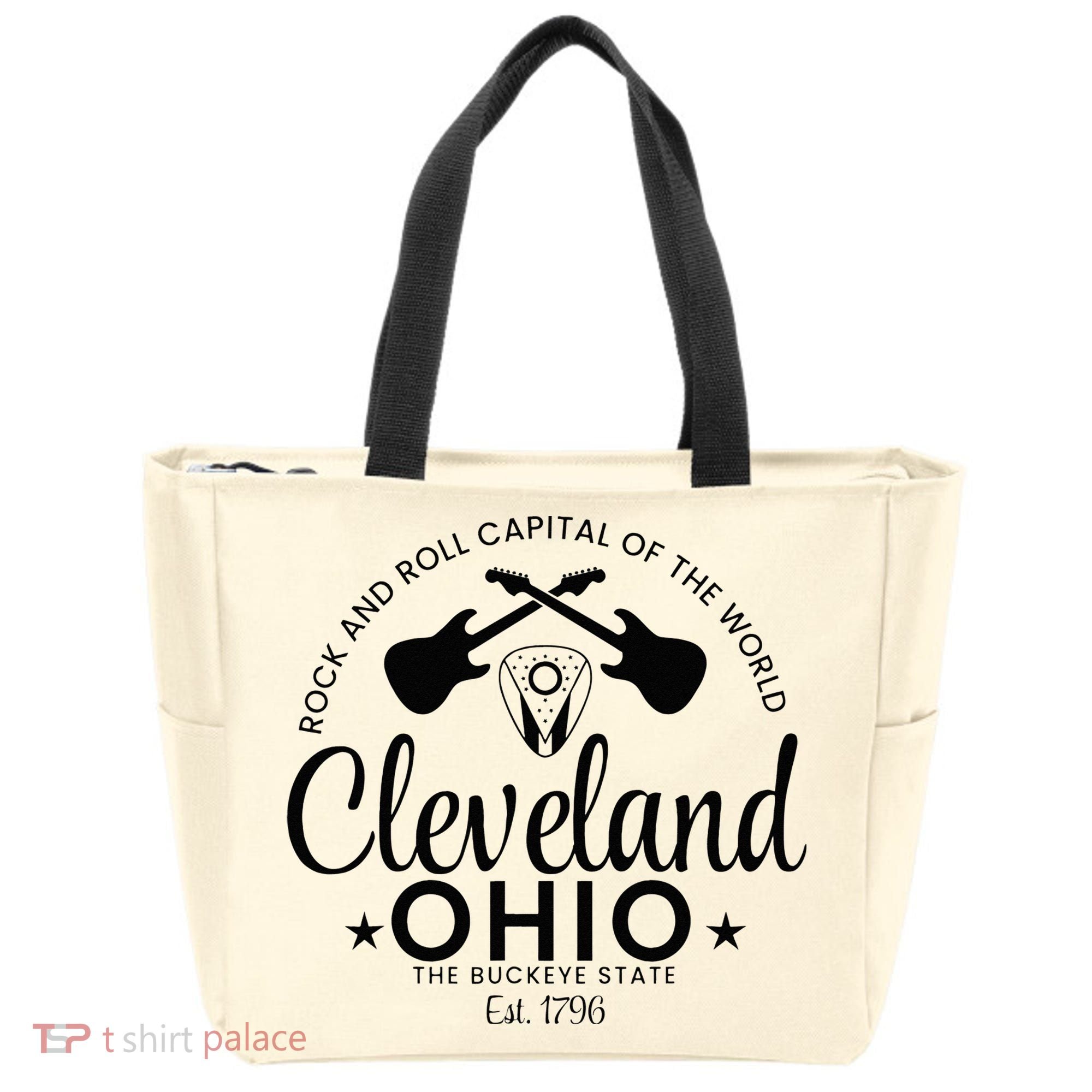 Cleveland Ohio Rock And Roll Capital Est 1796 Souvenir Tote Bag