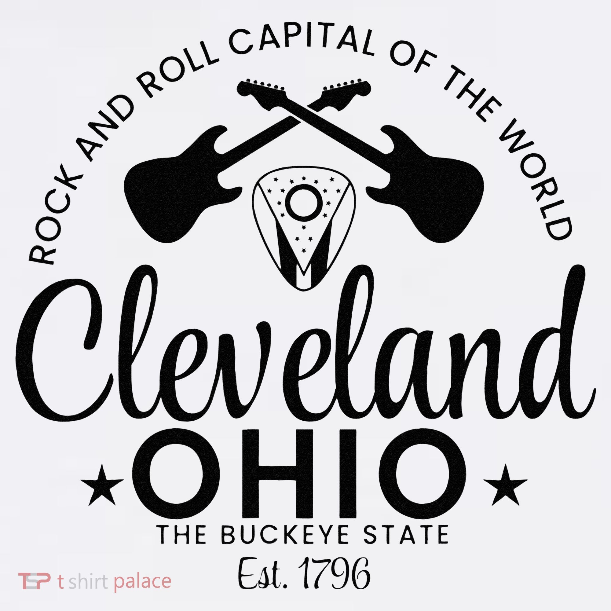 Cleveland Ohio Rock And Roll Capital Est 1796 Souvenir T-Shirt
