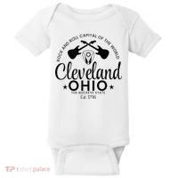 Cleveland Ohio Rock And Roll Capital Est 1796 Souvenir Baby Bodysuit thumb 0