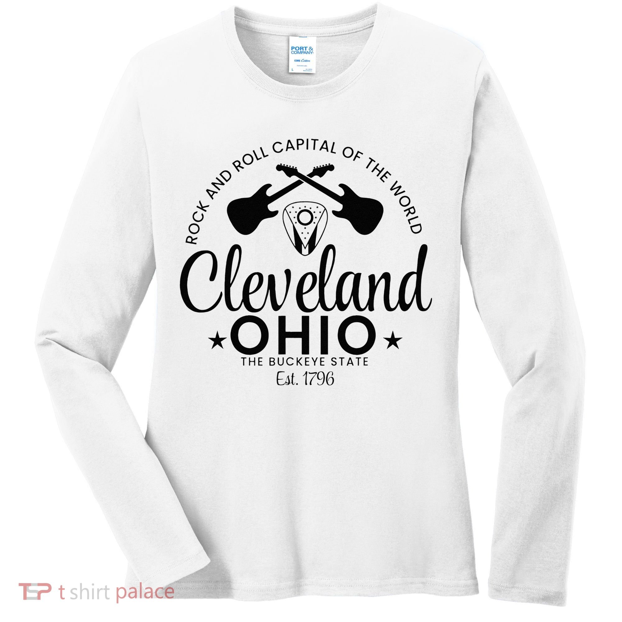 Cleveland Ohio Rock And Roll Capital Est 1796 Souvenir Women's Long Sleeve Shirt