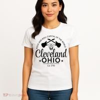 Cleveland Ohio Rock And Roll Capital Est 1796 Souvenir Women's T-Shirt thumb 4