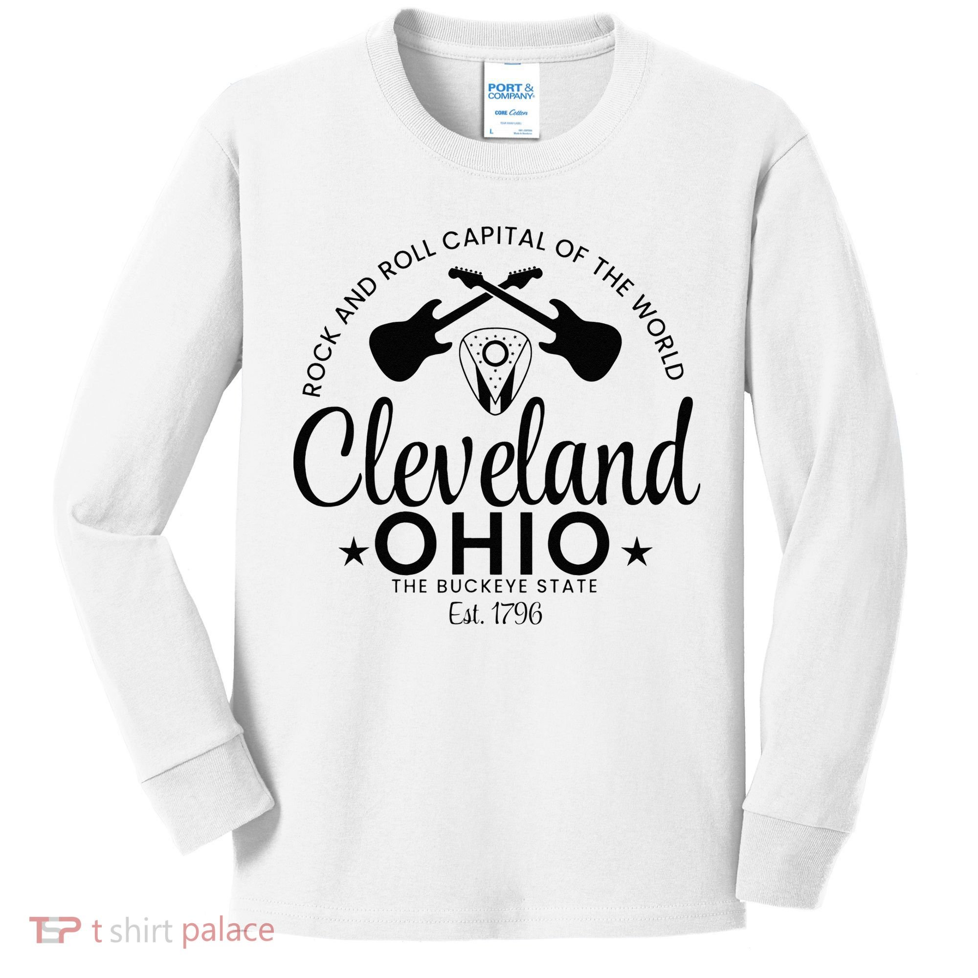 Cleveland Ohio Rock And Roll Capital Est 1796 Souvenir Kids Long Sleeve Shirt