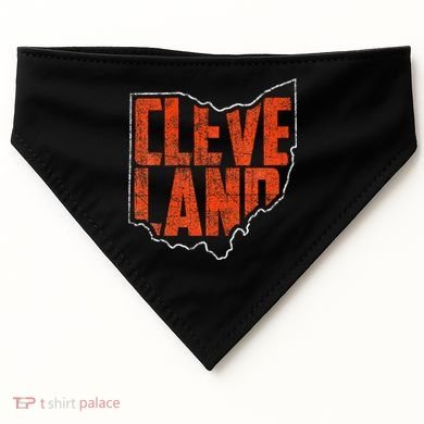 Cleveland Ohio Retro Souvenir USA-Made Doggie Bandana
