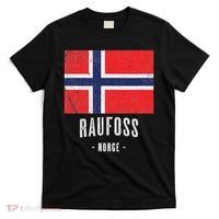 City Of Raufoss Norway No Norwegian Flag Merch Graphic T-Shirt thumb 0