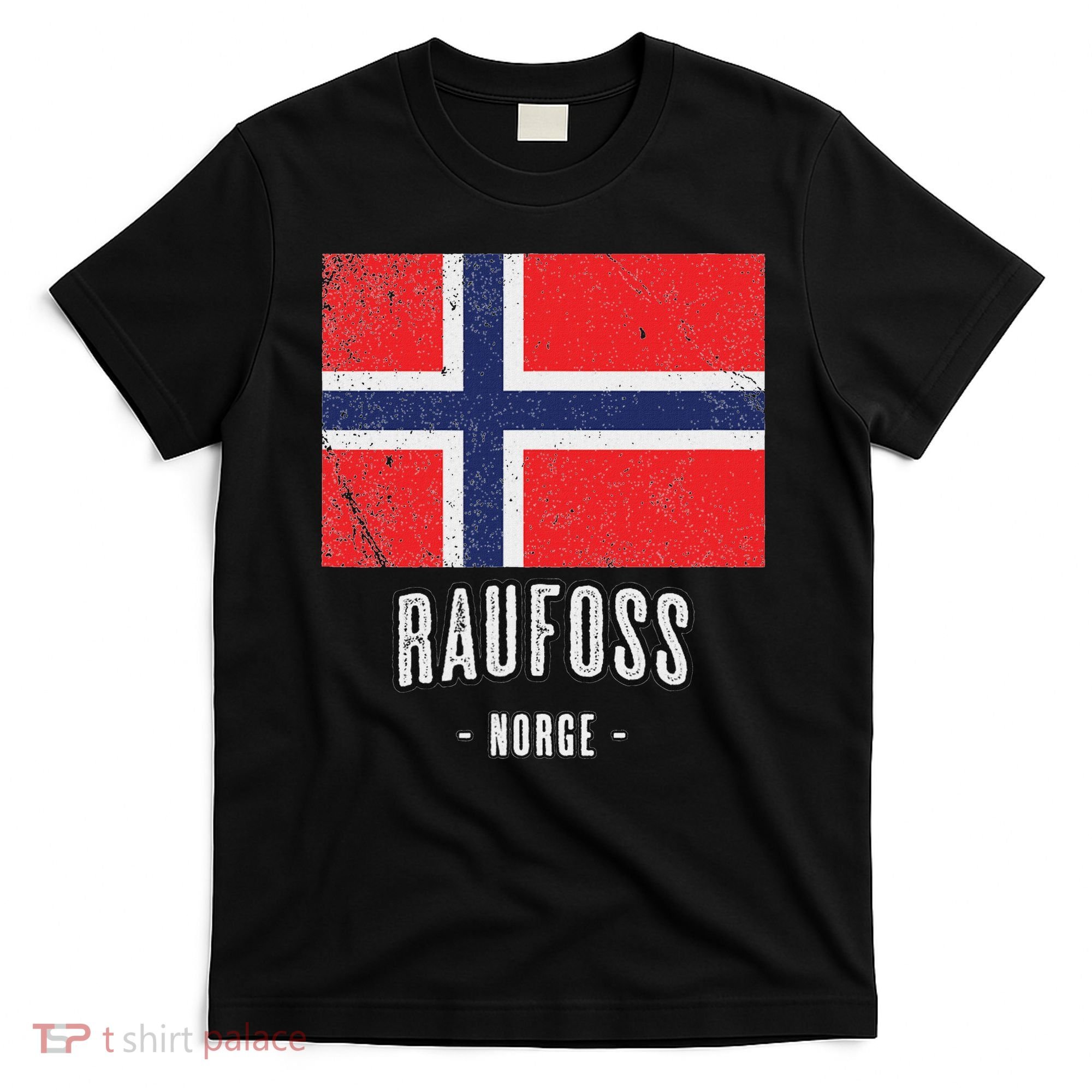 City Of Raufoss Norway No Norwegian Flag Merch Graphic T-Shirt