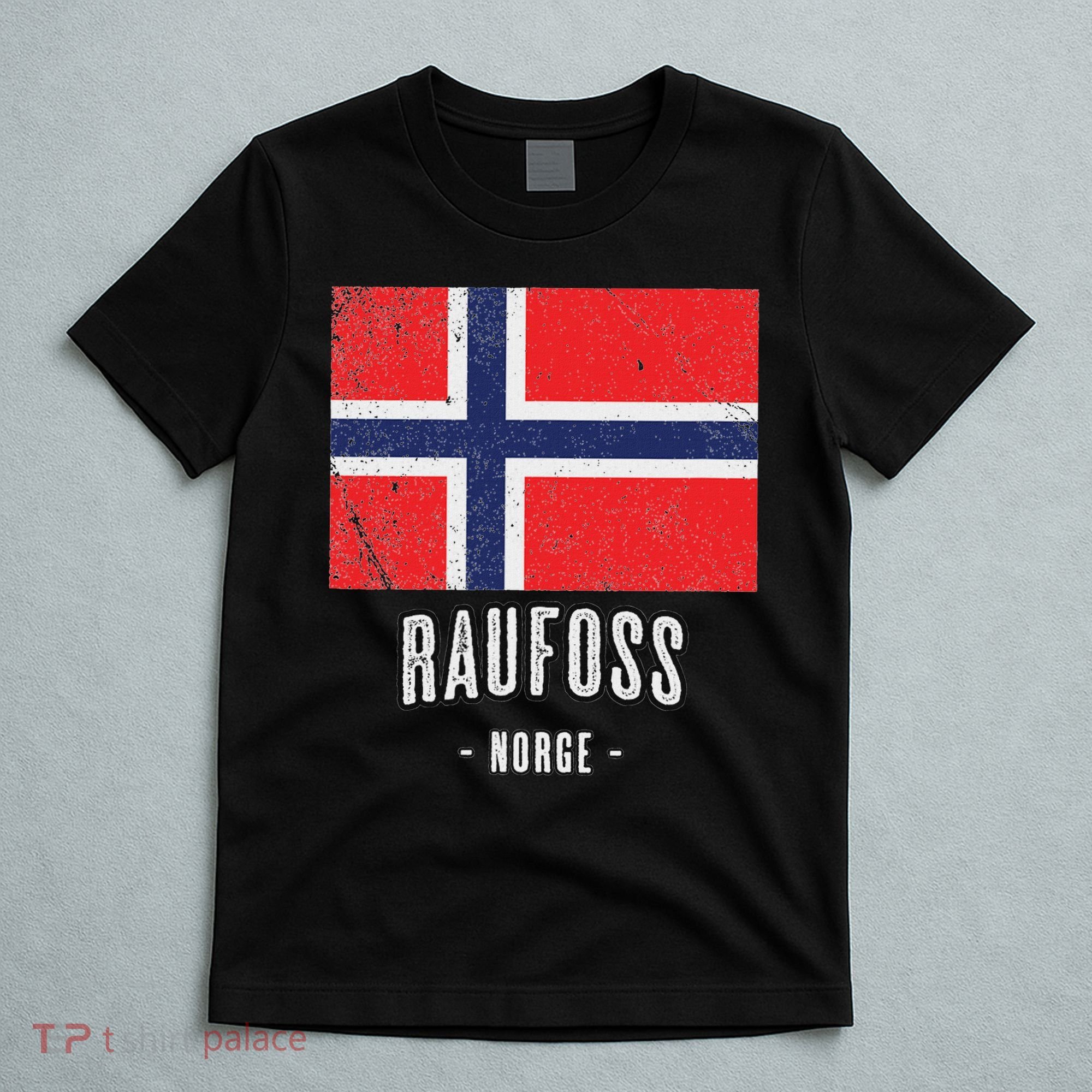 City Of Raufoss Norway No Norwegian Flag Merch Graphic T-Shirt