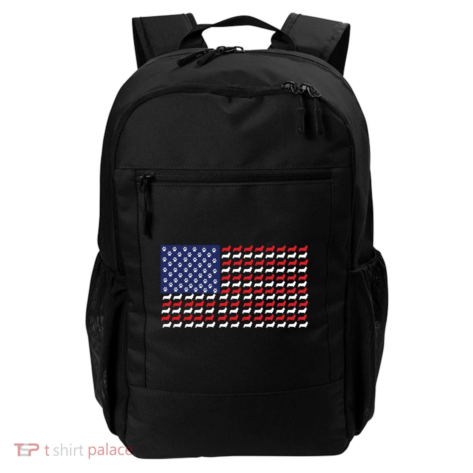 Corgi American Dog Flag Backpack